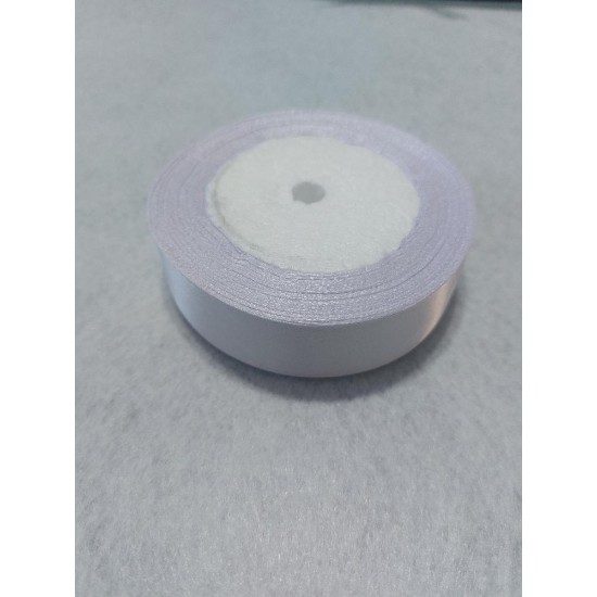 ОПТ Лента атласная однотонная 2,5 см*25 ярдов цв белый 1, цена за катушку